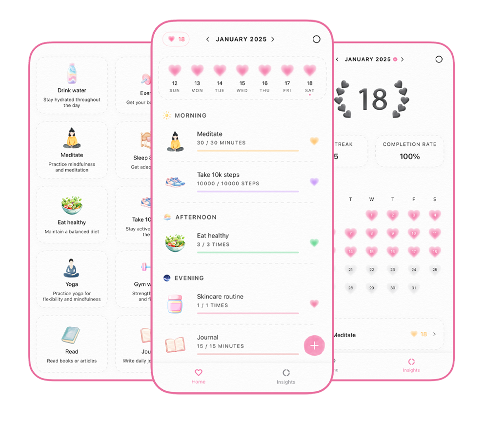 Habit Hearts App Screenshots